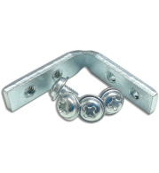 Small L Angle Aluminium Bracket, Lightweight Zinc Alloy Support for Versatile Frame Angles, Anodized Silver, Easy Mounting for Structural Joints